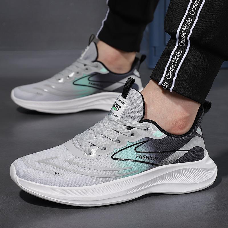 Flying Woven Mesh Sneakers 2025 Summer New Trendy Shoes Comfortable and Breathable Casual Fashion Men's Shoes Soft-soled Men's Shoes