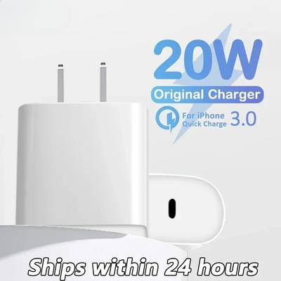 20W PD Schnell-Wandladegerät für iPhone 15 14 Plus 11 12 13 Pro Max X XR XS 8 EU US Stecker Schnelllade-USB-C Netzteil Mit Box