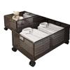 Flat Large Underbed Storage Box with Wheels - Drawer-Type Organizer for Clothes