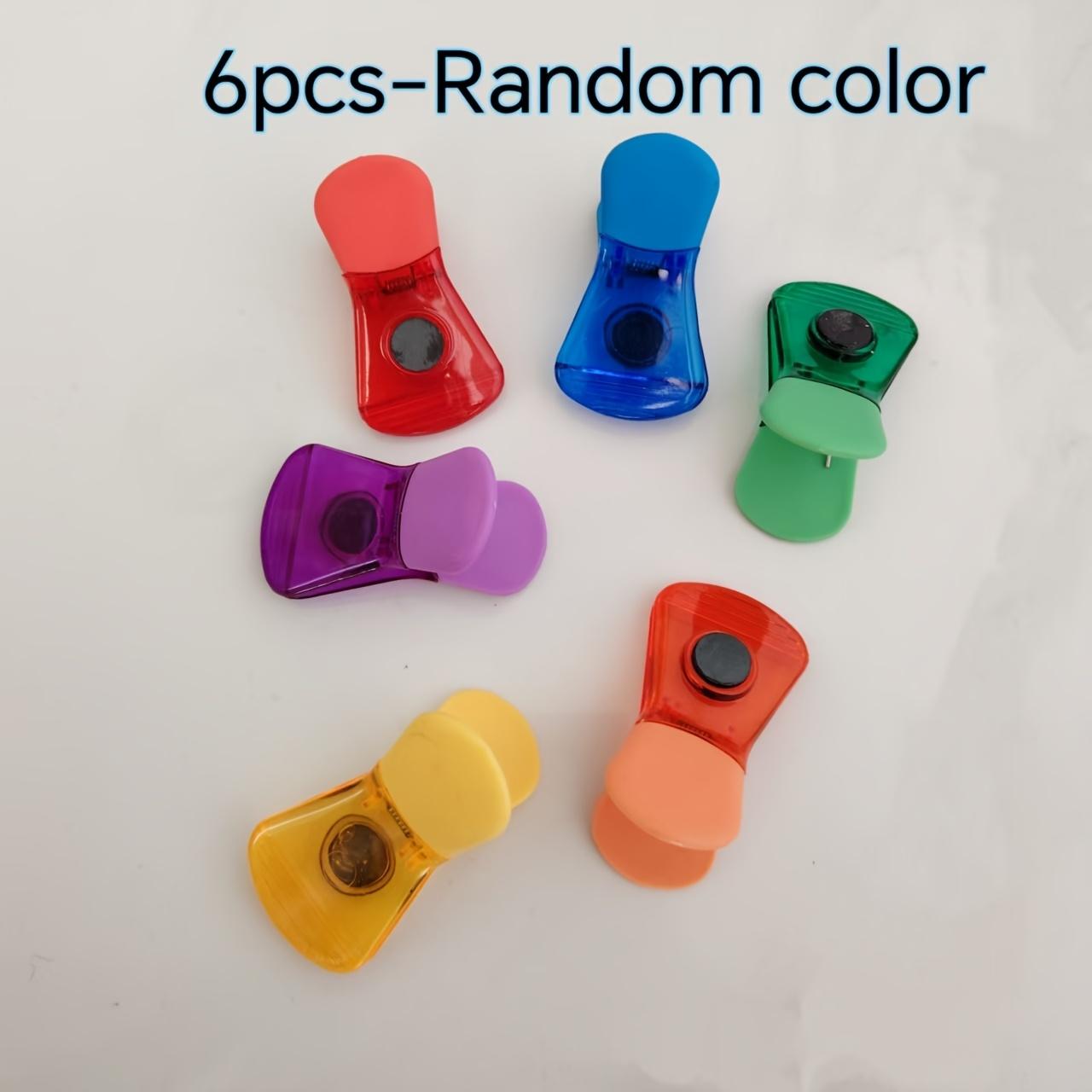 

6 Pack strong Magnetic Potato Chip Bag Clips, Non-Slip Plastic Sealing Clips, Suitable for Kitchen, Home and Office food