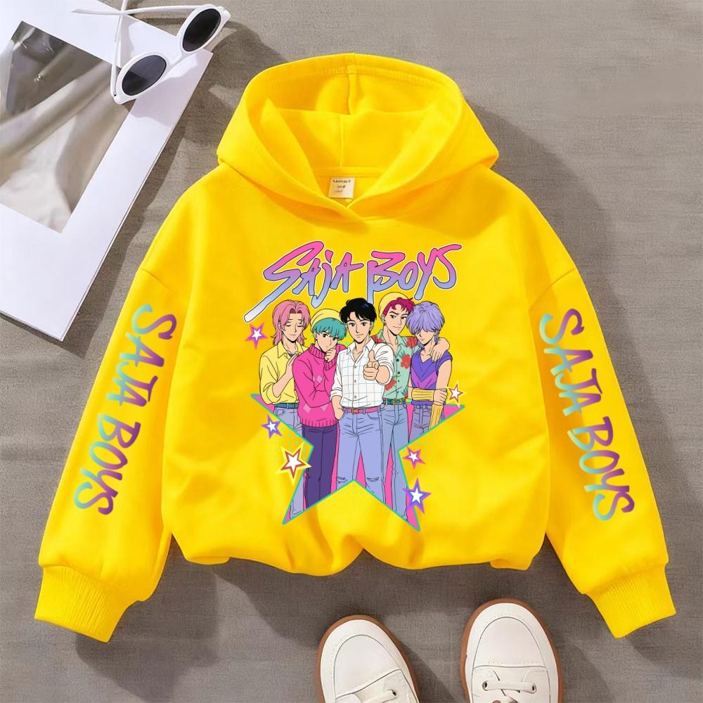 Kpop Witch Hunting Children's Clothing, Girls' Spring and Autumn Hoodies, Fashionable and Versatile Sportswear