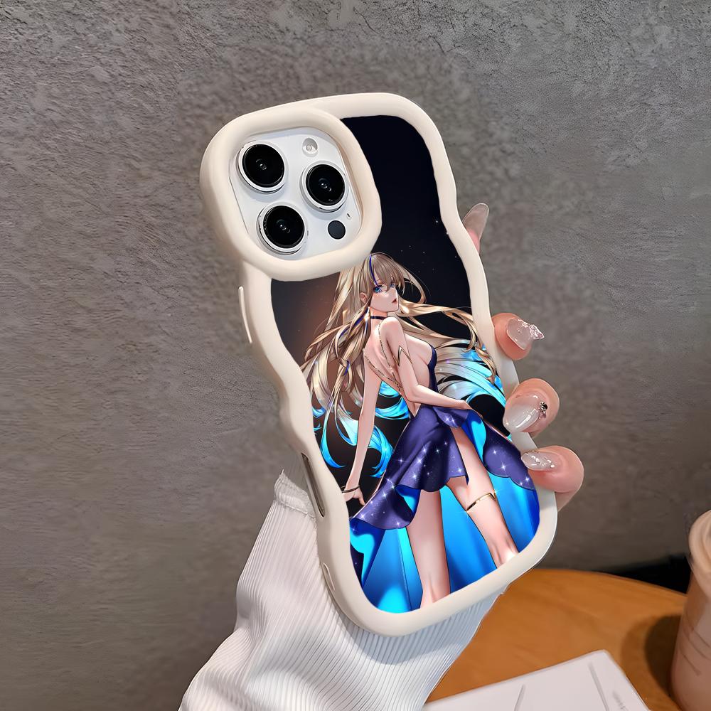 HSR Serval Wavy Edge TPU Mobile Phone Case for iPhone 17 16 15 14 13 12 11 Air Pro Max Plus Colorful Cover