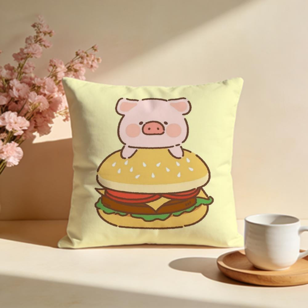 Hot LLulu Piges Cushion Cover Stylish Washable Pillow Cover Ideal for Couch Bedroom Car Decoration