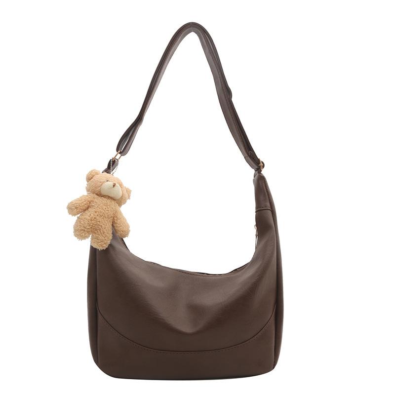 Casual large-capacity bag women's 2024 new retro dumpling bag simple and versatile messenger bag