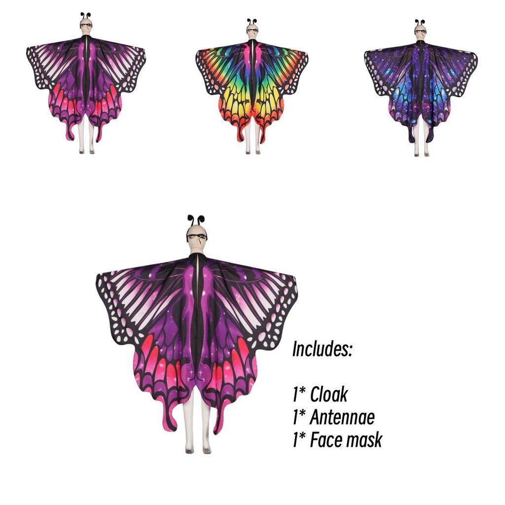 Sweet Dada New Arrival Butterfly Cape In Polyester For Cosplay And Dance Available In Multiple Colors Characters)