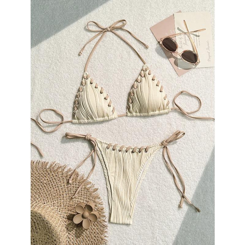 2026 Summer New Sexy Solid-Color Bikini: Women's Beach Vacation Swimsuit for INS Style