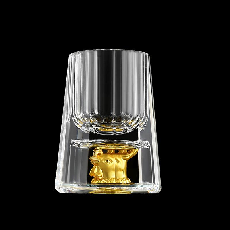 Zodiac Crystal Glass Spirit Glass Wine Dispenser 12 Small Wine Glasses Household Party One Cup Simple