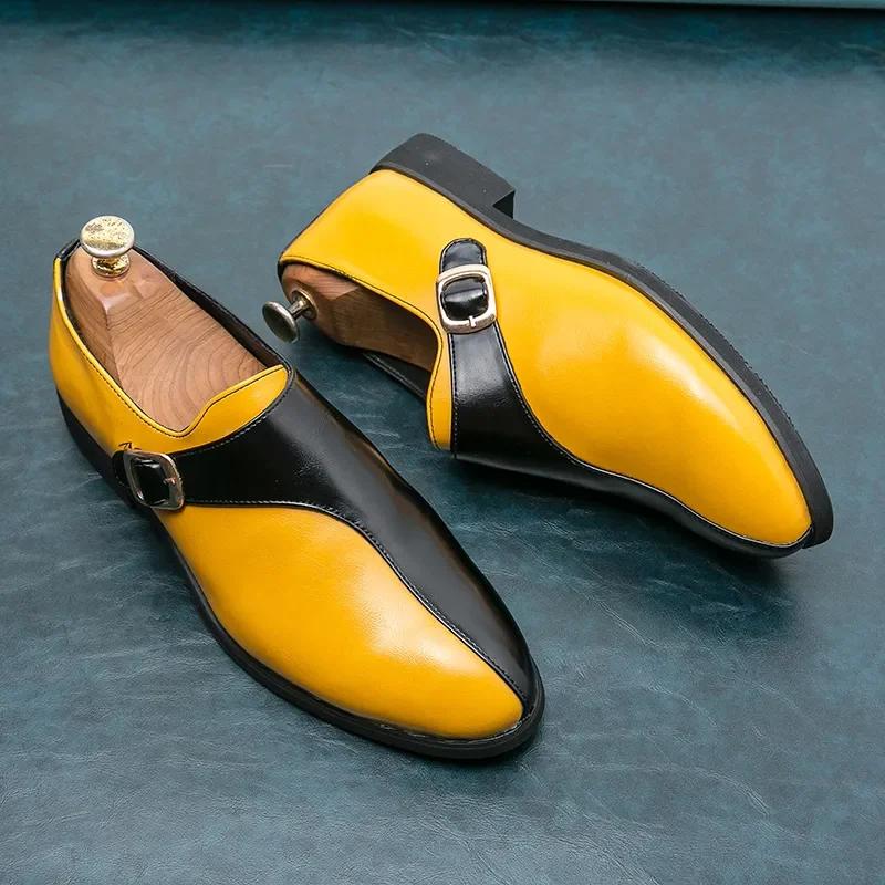 Fashion Leather Shoes Mens Designer Dress Formal Leather Shoes Fashion Wedding Casual Slides Men Loafers Driving Half Shoes