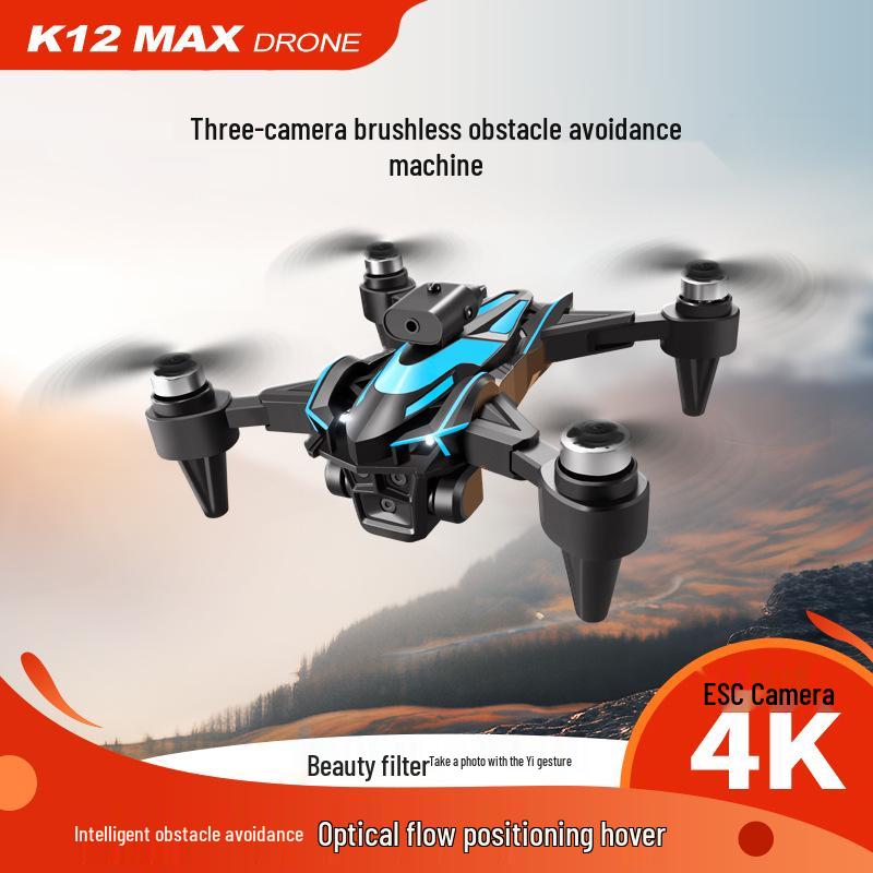 K12 MAX Brushless Drone: Triple Cameras, HD Photography, Smart Obstacle Avoidance Quadcopter
