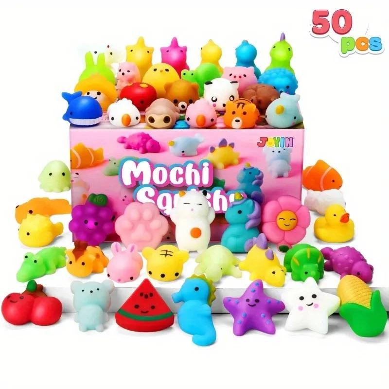 Mochi Squishy Toys Set, Mini Mochi Soft For Holidays, Gifts For Baskets Stress Relief Toy Squishies Party Favors Birthday Gifts