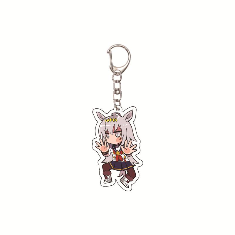 6CM Cute Anime Pretty Derby Shuttle Mejiro Mcqueen Symboli Rudolf Kawaii Acrylic Keychain Game Jewelry Cosplay Props