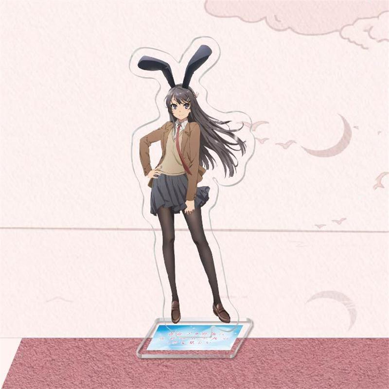Anime Sakurajima Mai Senpai Acrylic Figure Stand Model Plate Keychain Rascal Does Not Dream of Bunny Girl Desk Decor