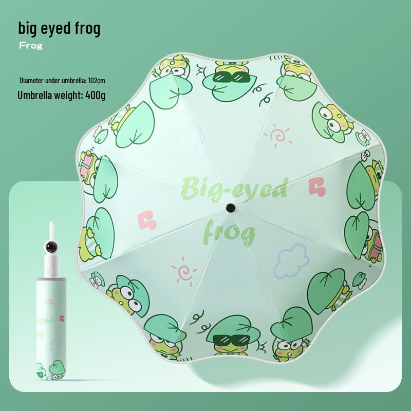 Kids Big-Eyed Frog & Astronaut Handle Umbrella