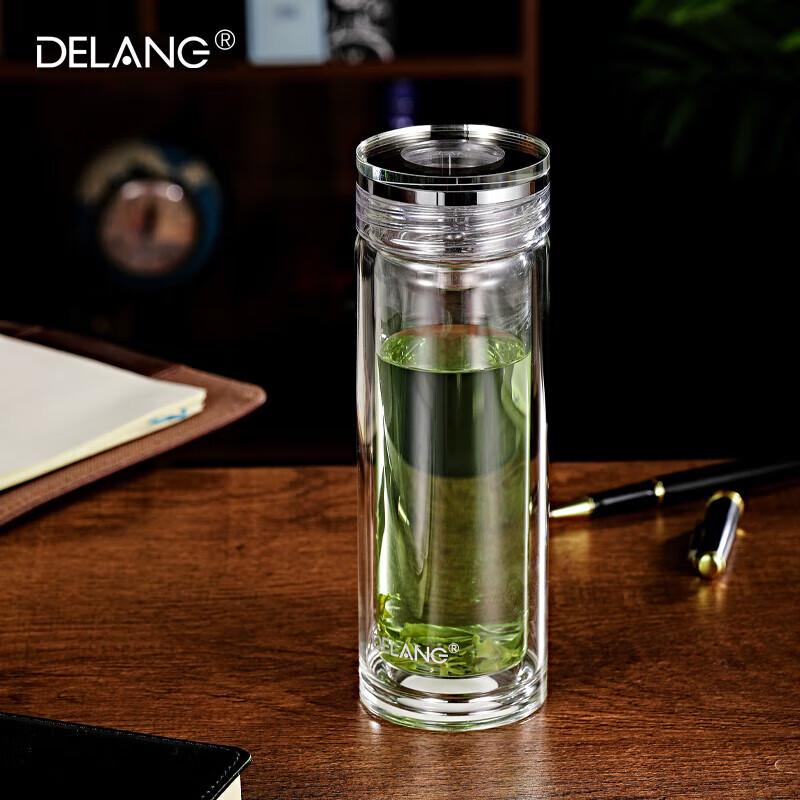 DELANG Jinglian Double-Layer Business Glass Cup