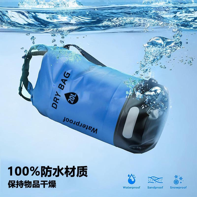 Borsa Secchiello Impermeabile da Esterno, Borsa Asciugatura, Borsa da Nuoto, Borsa Impermeabile, Borsa da Montagna da Spiaggia, Rete con Chiusura a Clip in PVC, Borsa Impermeabile.