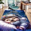 Sleepy Hedgehog Dreams Office Rug Chair Mat, Game Carpet, Suitable for Front Door, Bedroom, Living Room, Desk, Holiday Gift