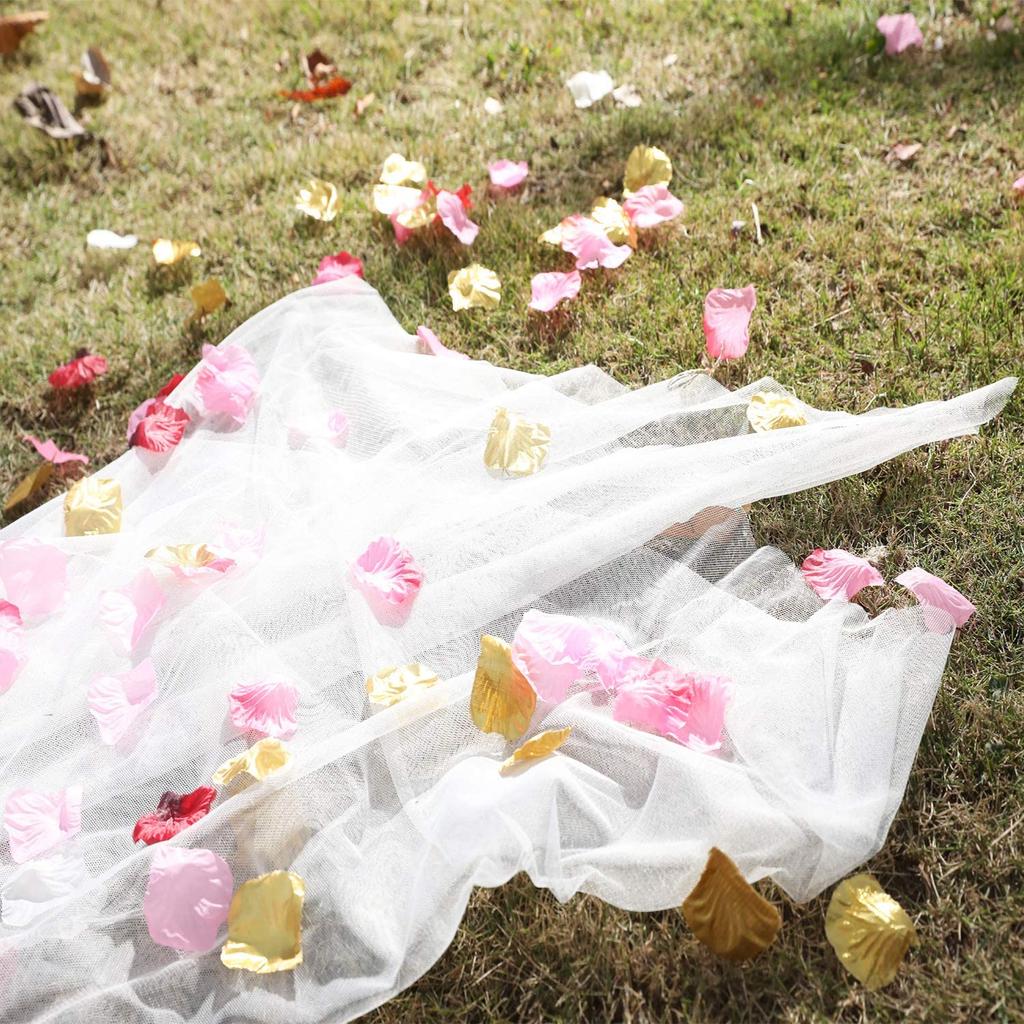 Buy 100pcs Rose Petals Flower Girl Toss Fake Silk Petals Artificial