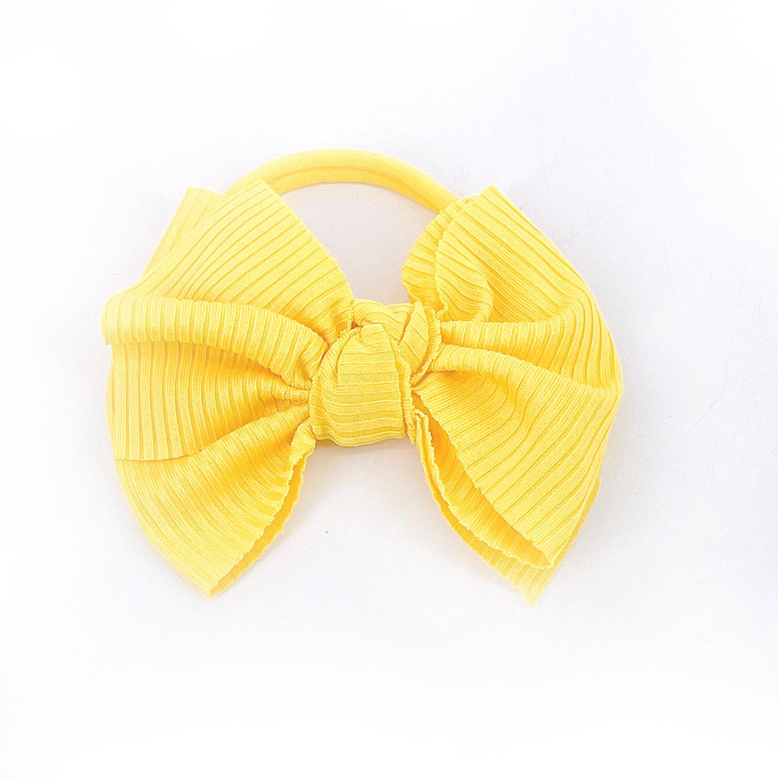 

Детские нейлоновые повязки на голову, резинки для волос с бантом, аксессуары для волос для маленьких девочек, новорожденных, детей ясельного возраста One Size жёлтый