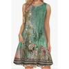 Sleeveless Dress Summer New Beach Hawaiian Print Loose Vest Skirt With Pockets