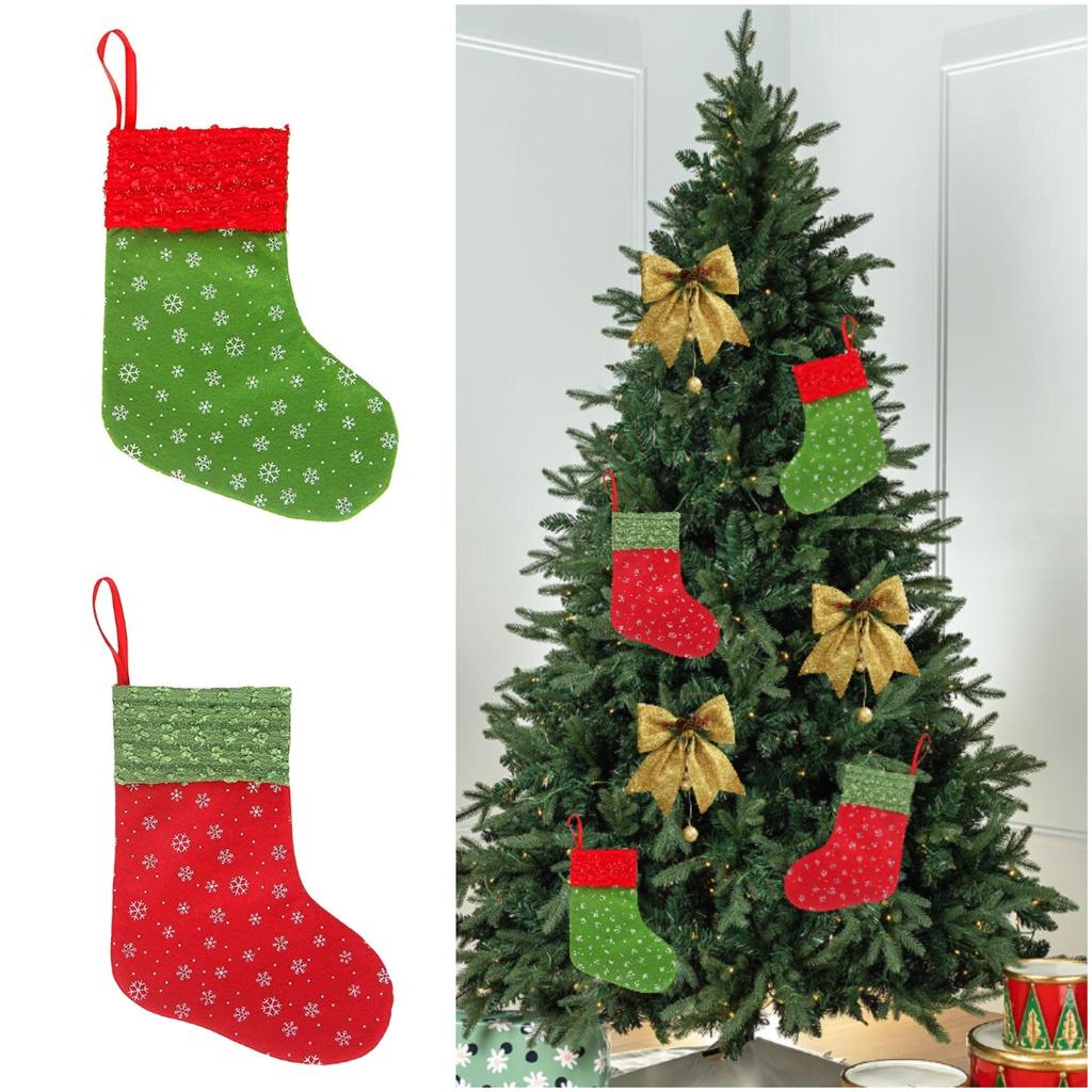 Stockings Christmas Small Gifts Bag Fireplace Decoration Holiday Festival Party