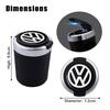 For Volkswagen  B1 Car LED Ashtray Portable Smoke Ashes Holder Interior Accessorie For VW Passat B6 B7 B8 B9 Touareg Golf 5 6 7 GTI R Jetta MK6 MK7