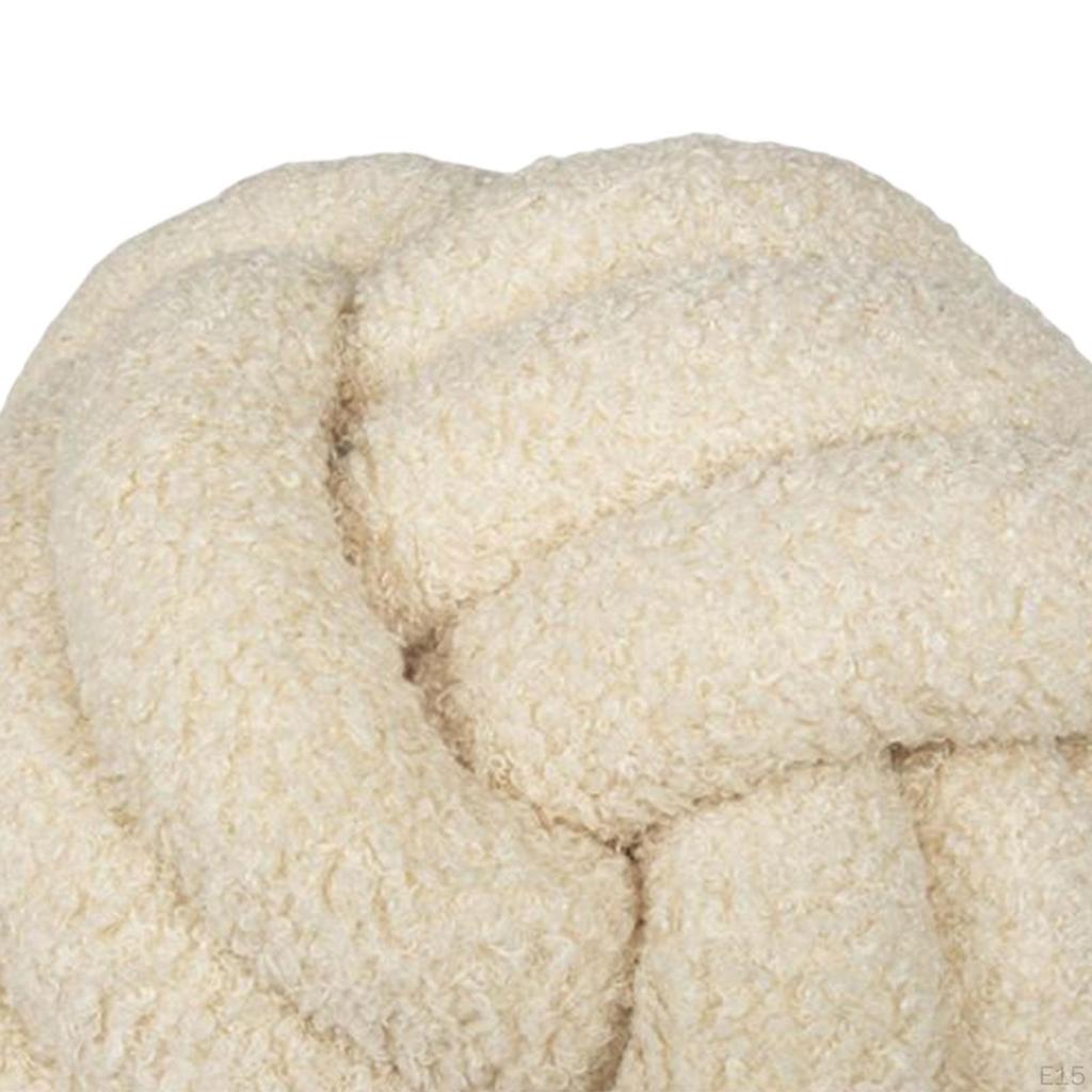 Plush Knot Ball Pillow Diameter 22cm Room Decoration for sofa Couch Brown