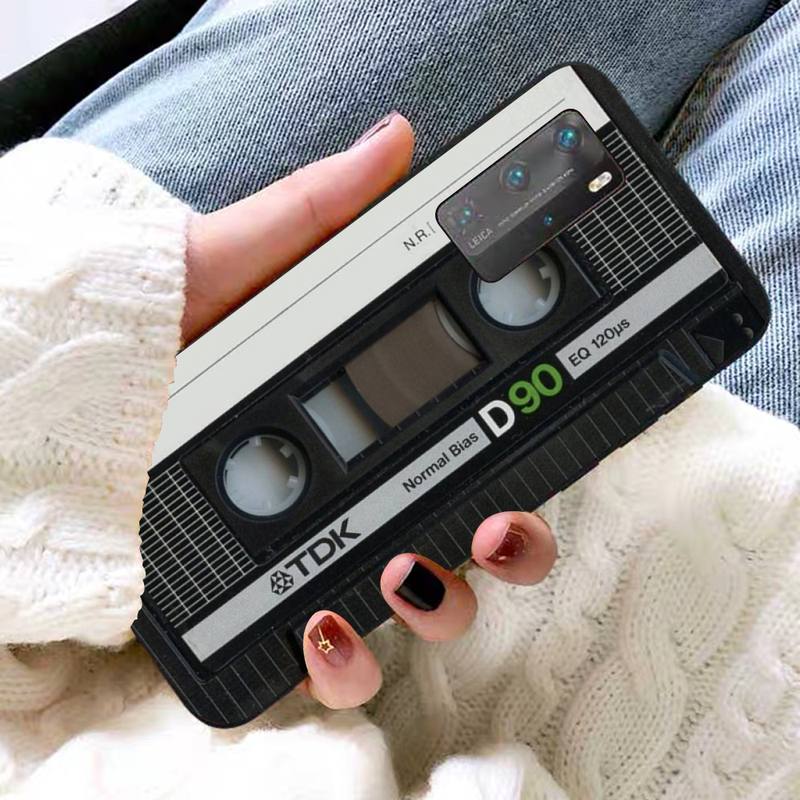 Vintage Cassette Tape Retro Style Phone Case for Huawei P30 40 20 10 8 9 Lite Pro Plus Psmart2019
