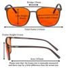 SHINU Orange Tinted Computer Glasses Block Blue Light Relieve Eye Strain From Phones Laptops For Men