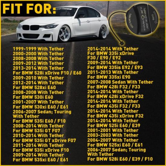 Gas Fuel Tank Filler For BMW Cap 435i 525i 530i 528i 535i 540i 545i 550i 640i EV