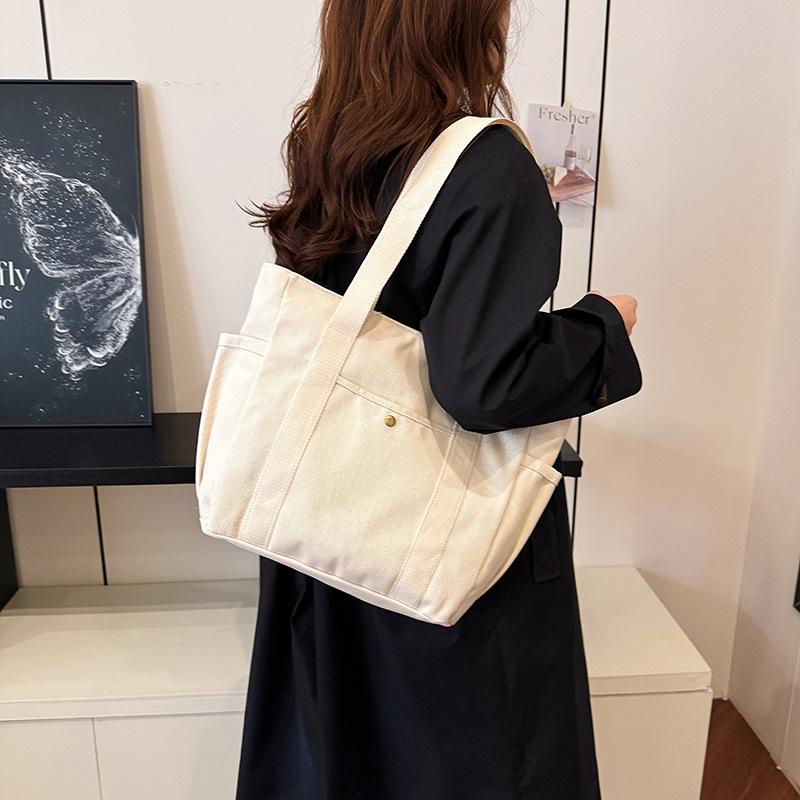 2025 Versatile Canvas Women's Shoulder Bag - Large Capacity Tote for College Students