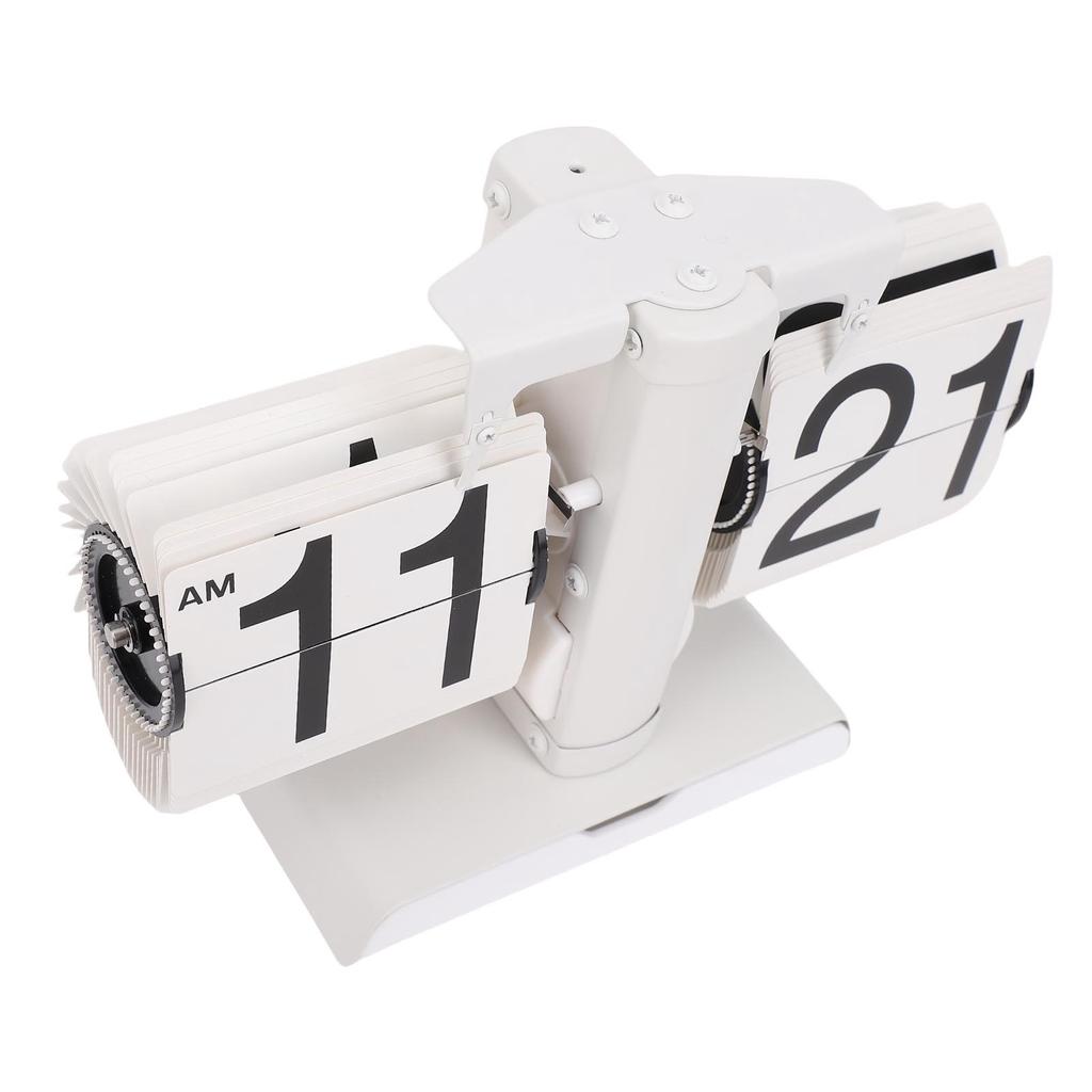 Flip Down Clock Multifunctional Vintage Mechanical Flip Desk Table Clock with Drawer for Office