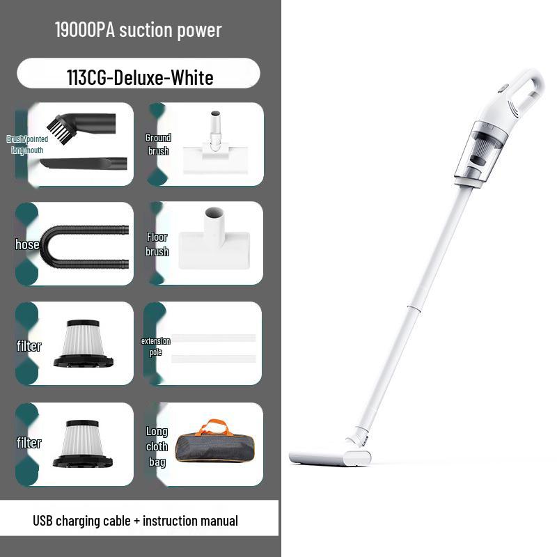 High-Power Handheld Car Vacuum with Wireless Charging, Compact Size, and Strong Suction