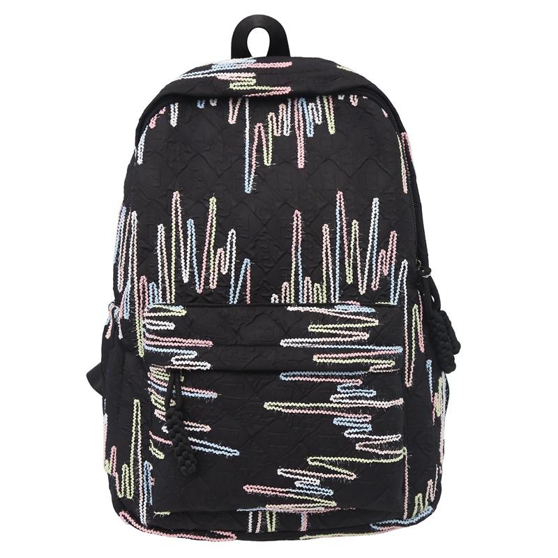 Cute and Simple Backpack for Girls Traveling. It's A Light, Trendy and Fashionable Student Backpack with College Student Prints