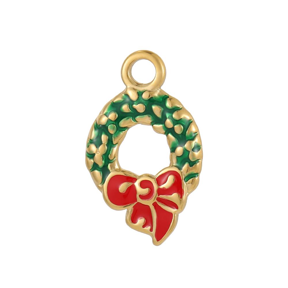 CARLIDANA Enamel Christmas Trees Santa Claus Snowman Charms DIY for Earrings Bracelets Pendants Making DIY Jewelry Accessories