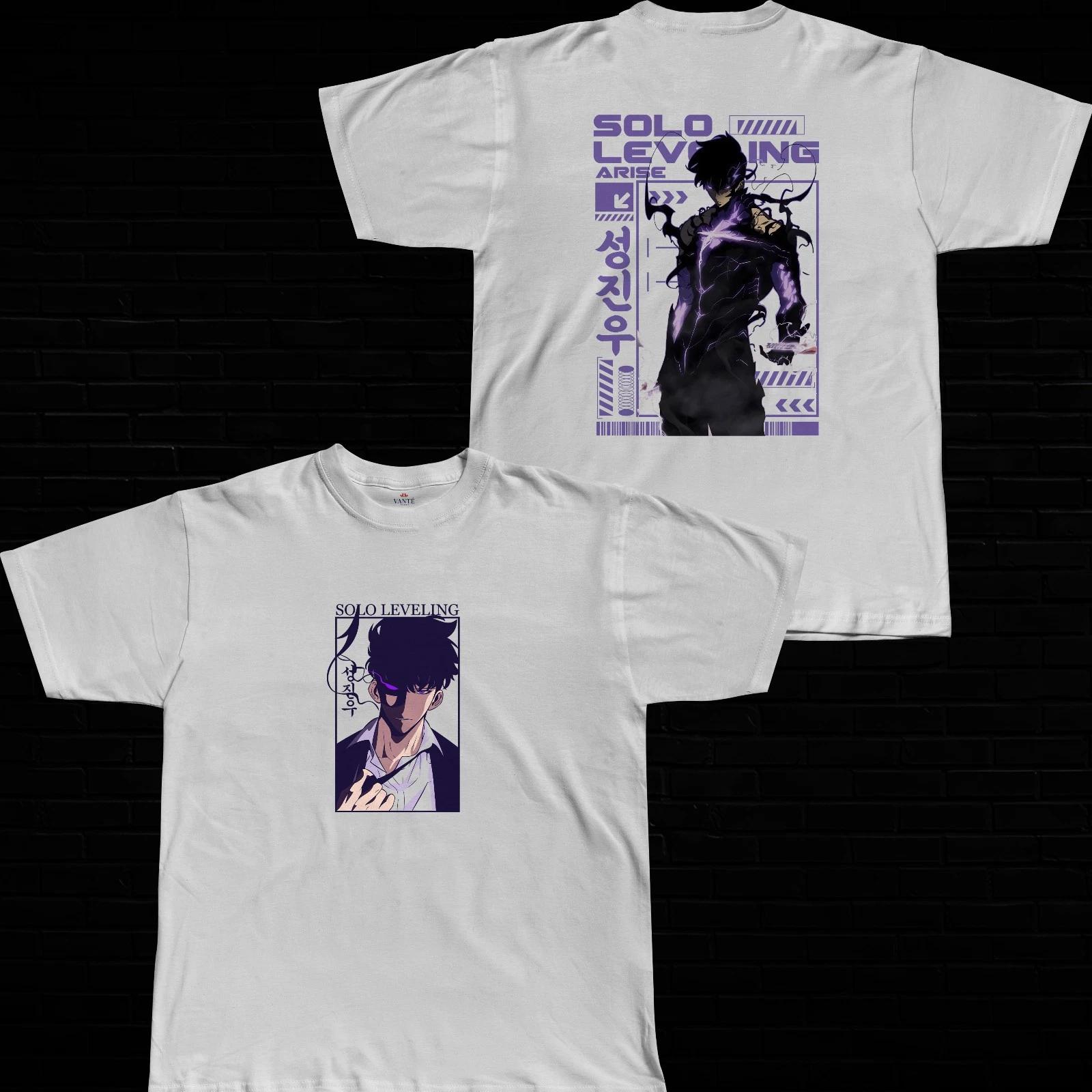 

Sung Jin-Woo Anime T-Shirt Two-Sided Graphic Tee Unisex Top L