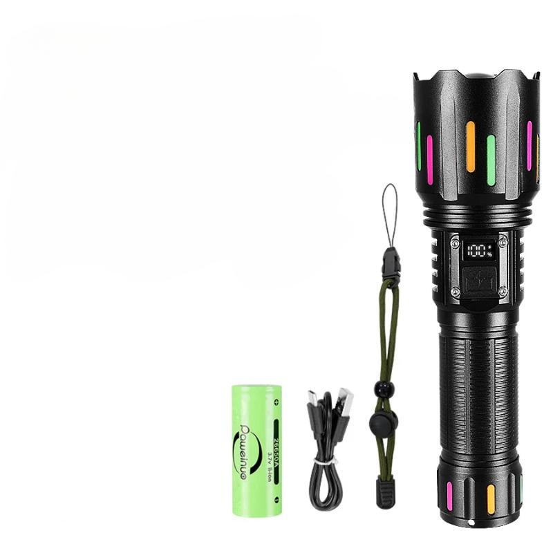 

8000000 лм Мощный фонарик с функцией стробоскопа Самый мощный светодиодный фонарь 800 Вт Супер яркие фонарики Лампа с подзарядкой Type-C Фонарь с дальним светом With 26650 battery