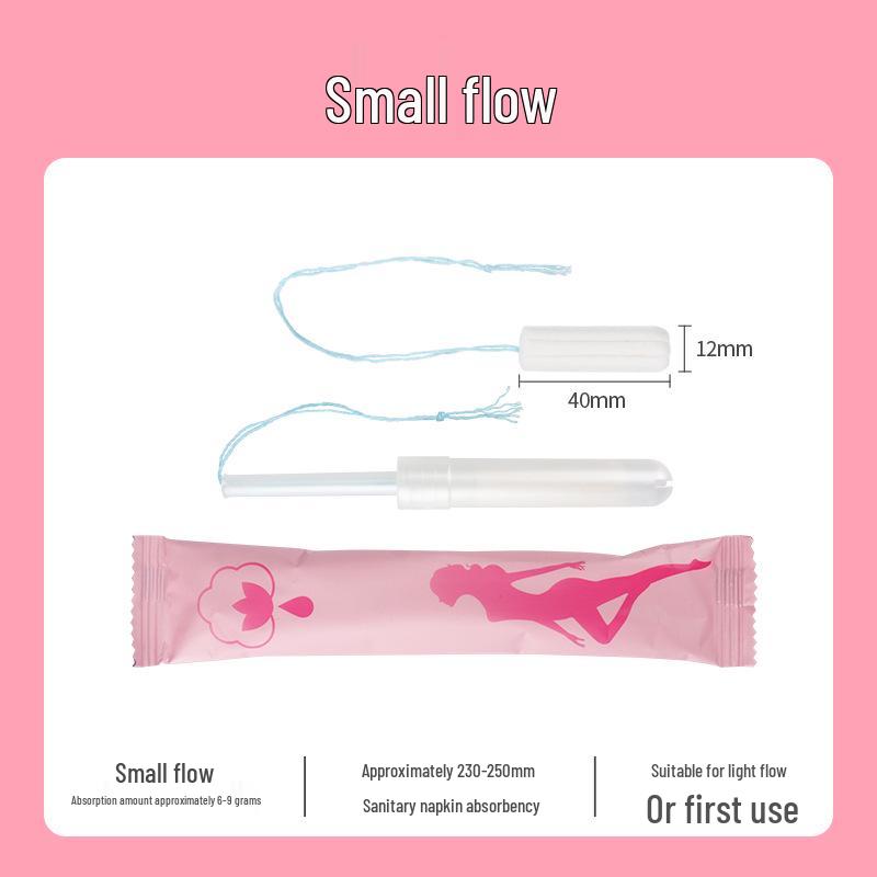 Pure Cotton Tampons with Long Applicator for Women - Heavy, Medium, Light Flow - Swimming Safe