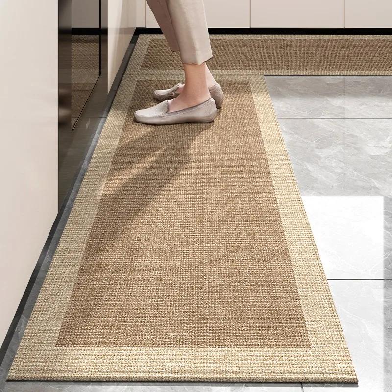 Kitchen Floor Mat Loop Velvet Non-slip Wear-resistant Carpet Long Strip Home Decoration Rug Alfombra Antideslizante Para Cocina