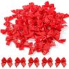 100Pcs/Set Polychrome Satin Bows Patches Applique Mini Bow Tie DIY Clothes Sewing Decoration