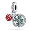 925 Sterling Silver Green Series Flower Tree Apple Pendant DIY Fine Beads Fit Original Charms Bracelet Women Jewelry Diy 1
