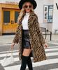 2023 Autumn Zebra Print Faux Fur Coat: European-American Fashion Long Plush Coat