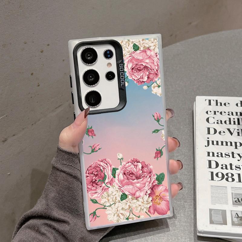 

Чехол для телефона с защитой от падений и цветочным узором для Samsung S24 S23 A55 A35 Xiaomi Redmi 13C Poco C65 iPhone 15 Huawei Honor, противоударный защитный бампер Samsung A54 5G