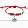 Red Bracelet Trendy With Timeless Gem European Country Flags Unisex Material Mixed