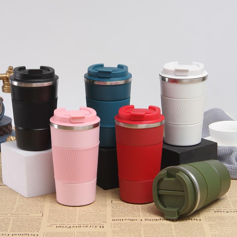 Stainless Steel Vacuum Insulated Travel Mug With Protective Sleeve - 380ml 510ml Office Car Outdoor Use