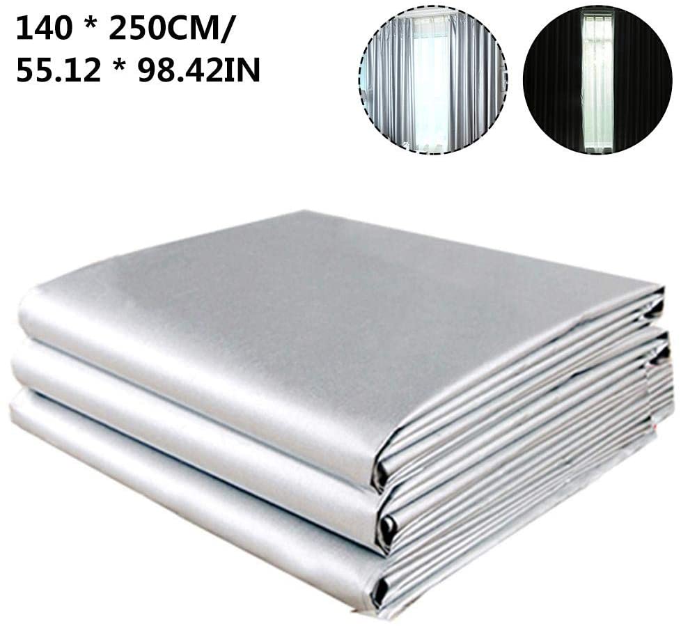 Blackout Curtains with Coated Lining Thickened Light Waterproof Blocking Thermal Insulated Window Curtain Panels for Bedroom 1x1.4M