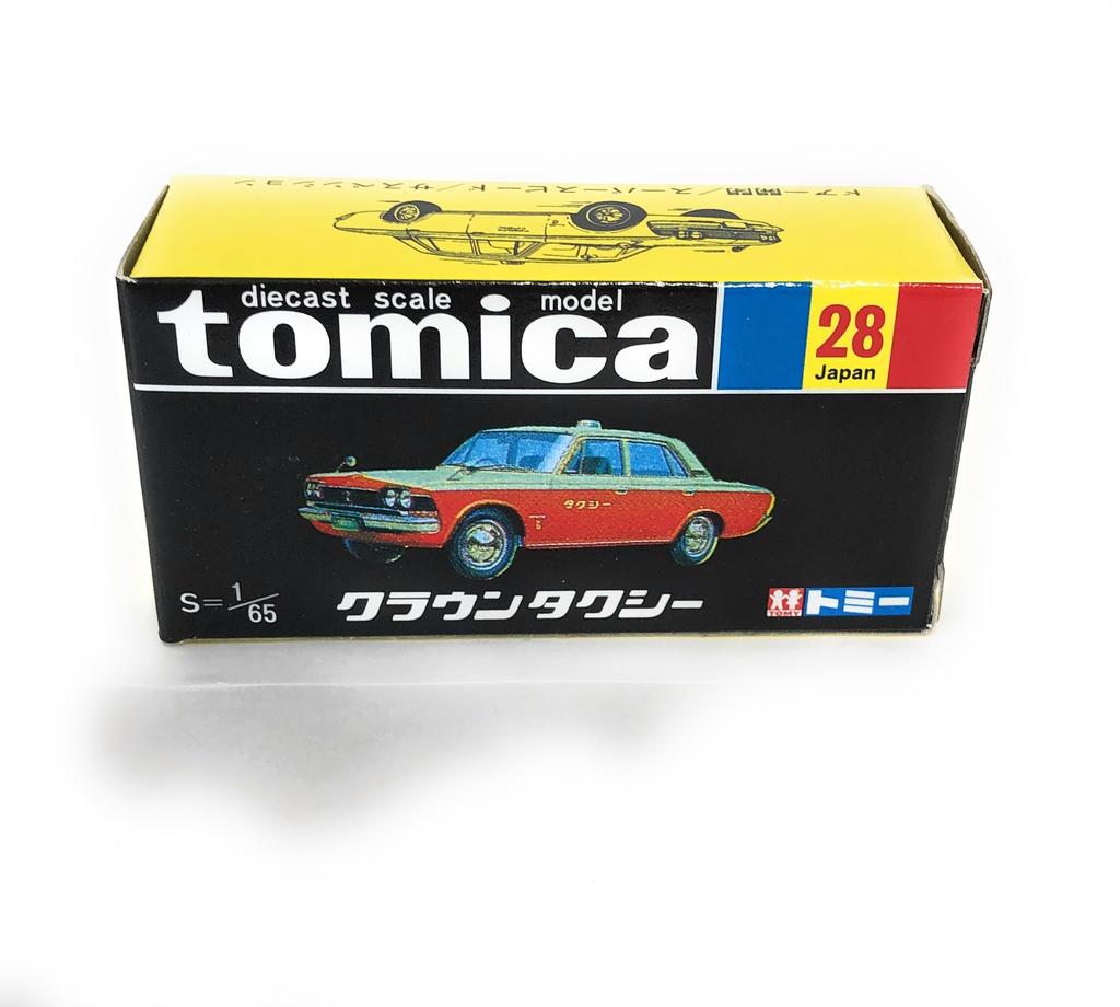 Tomica 30th Anniversary Reprint Black Box Tomica 28 Crown Taxi 1/65