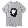 Che Guevara Porträt Druck T-Shirt Unisex Unisex Retro Stil Lässig Baumwolle Kurzarm Streetwear T-Shirt