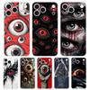 Soft Phone Case For iPhone 17 Air 16E 16 11 15 14 Pro MAX 12 13 7 8 Plus SE Easter Cover Protection Scary Devil Eye Pattern
