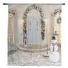 Christmas Snowman Door Balloon Tulle Curtains For Living Room Bedroom Kitchen Decoration Chiffon Sheer Voile Window Curtains