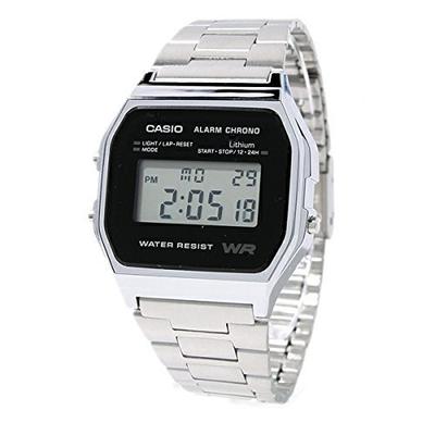 A158WEA-1JF Standard Digital Watch Unisex Silver Black
